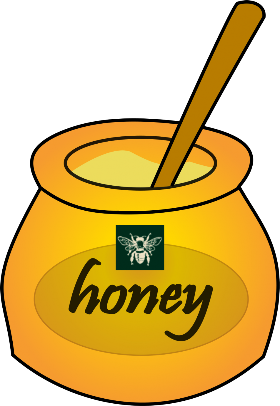 Download Honey Potand Dipper Clipart | Wallpapers.com