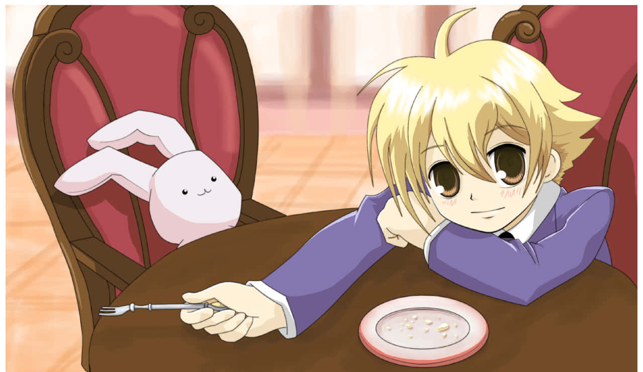 Honey Senpai Anime Character With Bunny Wallpaper