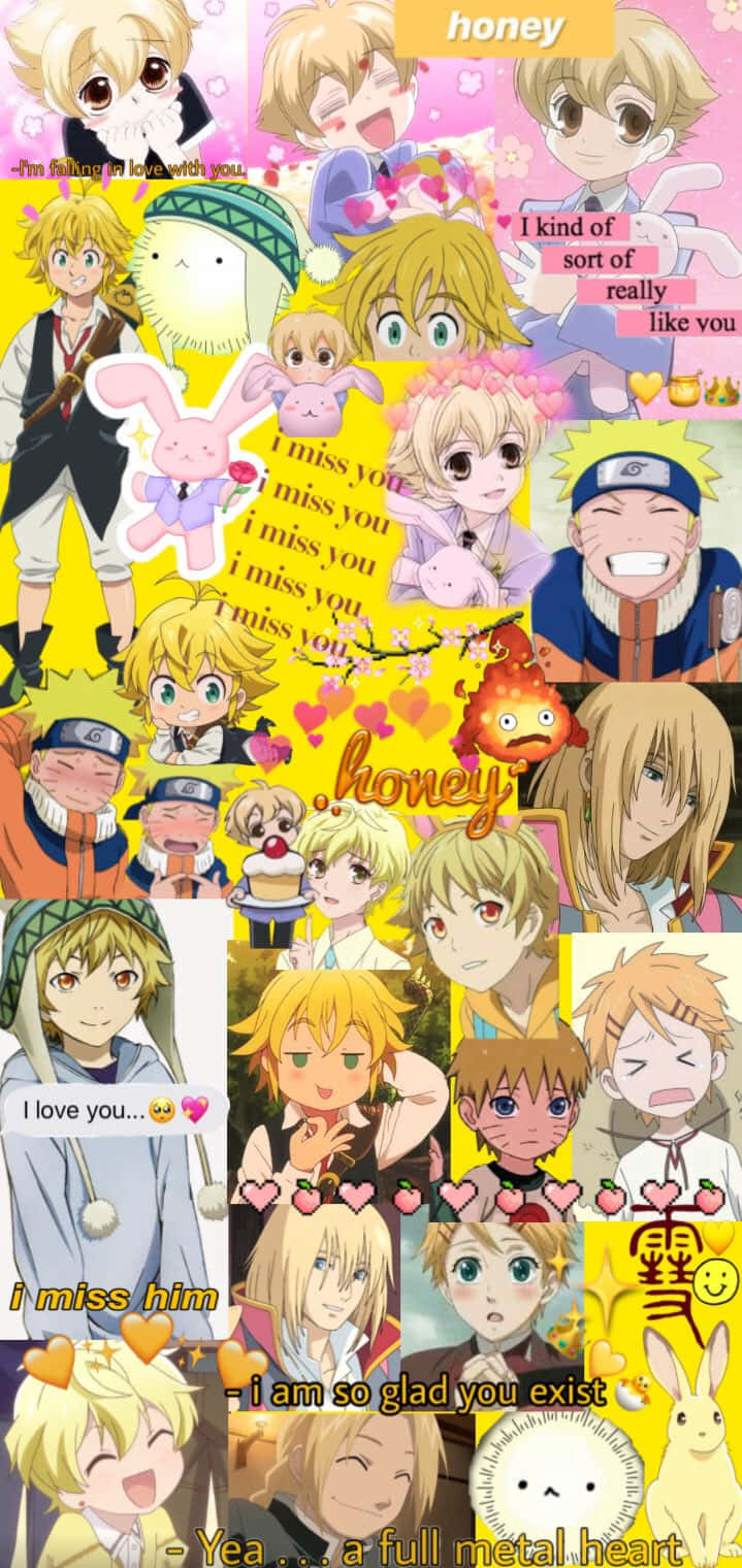 Honey Senpai Collage Anime Characters Wallpaper