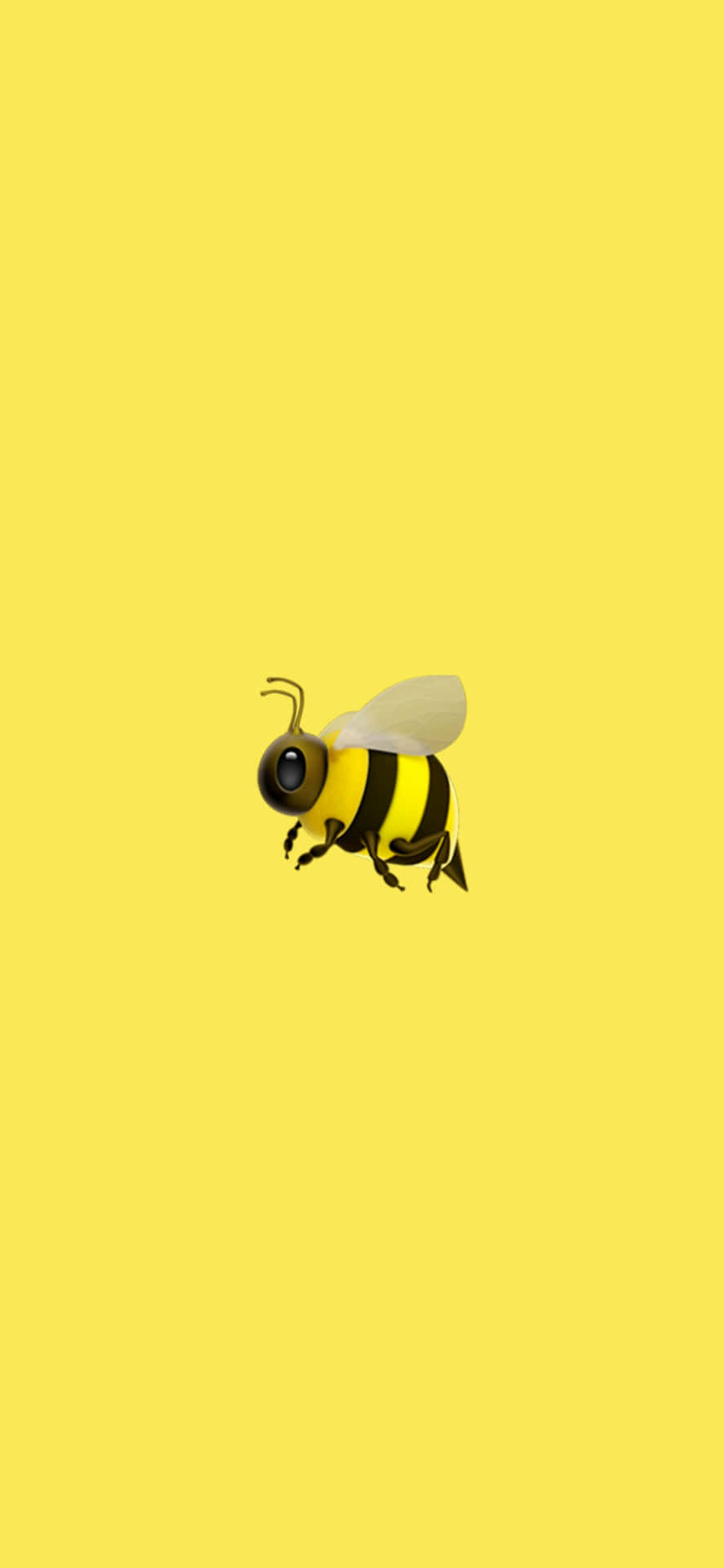 Honeybee Emoji Yellow Background Wallpaper