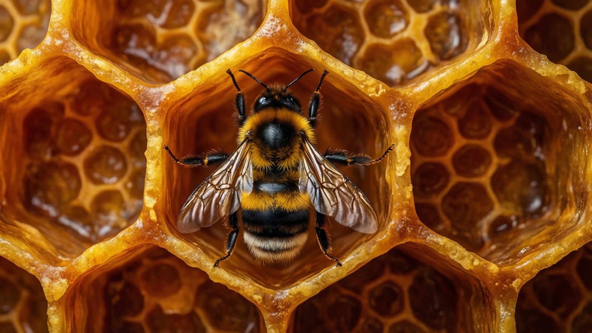 Honeycomb Hummelmuster Wallpaper