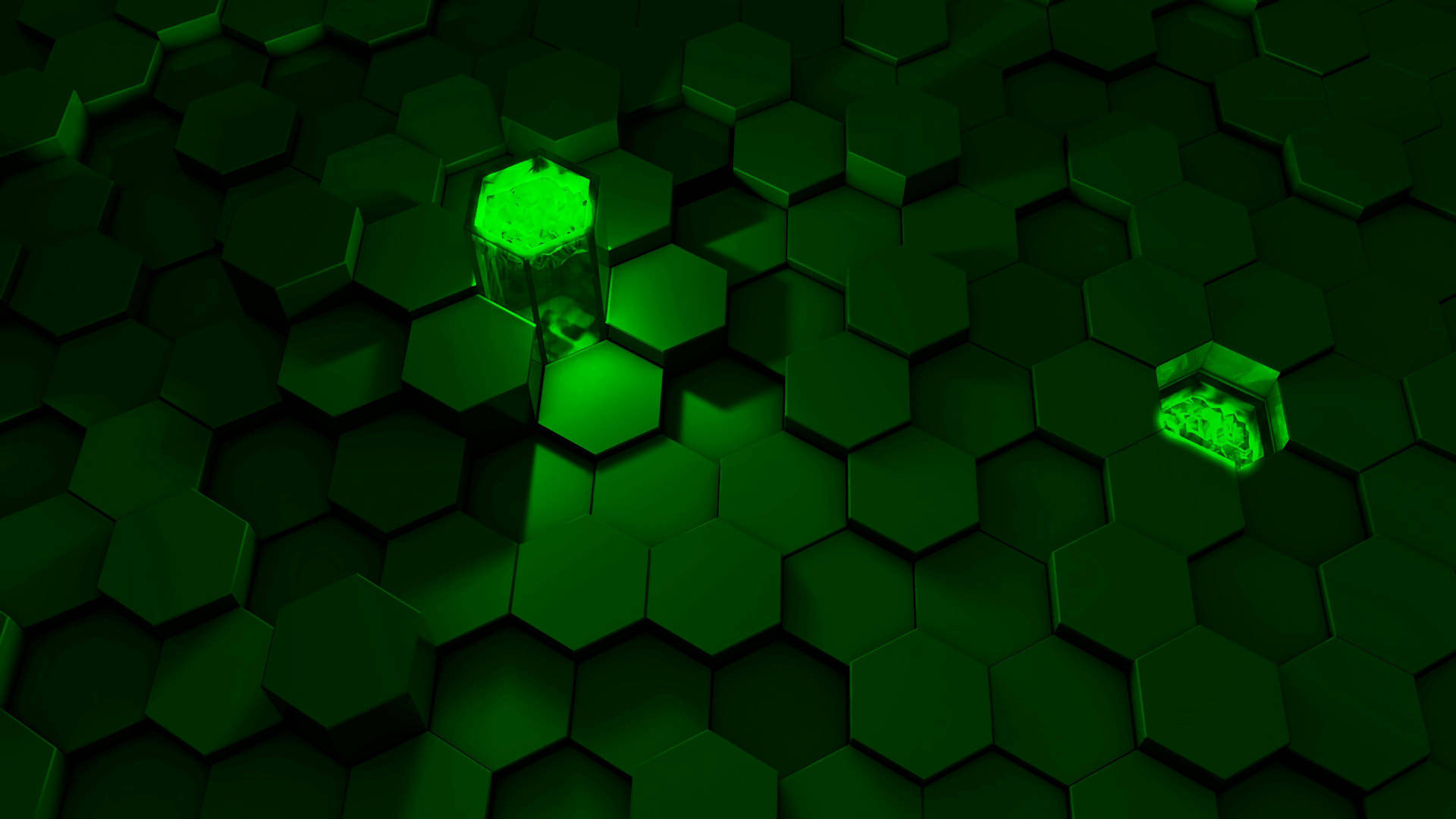 Download Honeycomb Green Light Wallpaper 