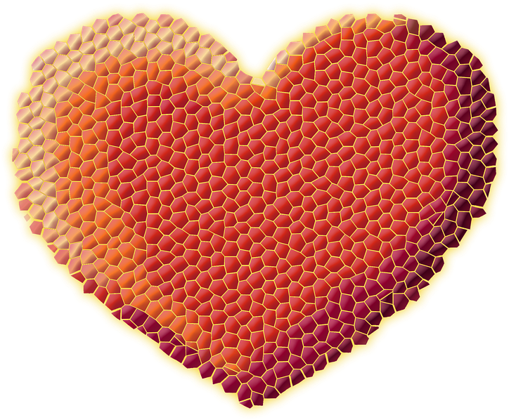 Honeycomb Heart Valentine Border PNG