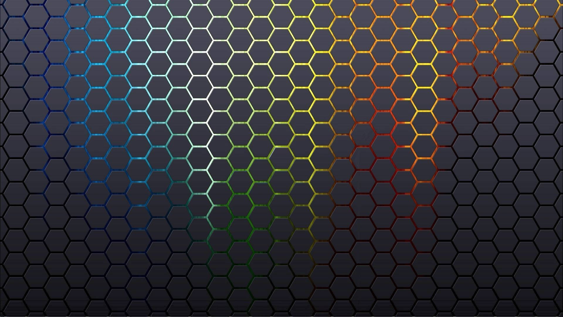 Honeycomb Neon Hexagon Wallpaper