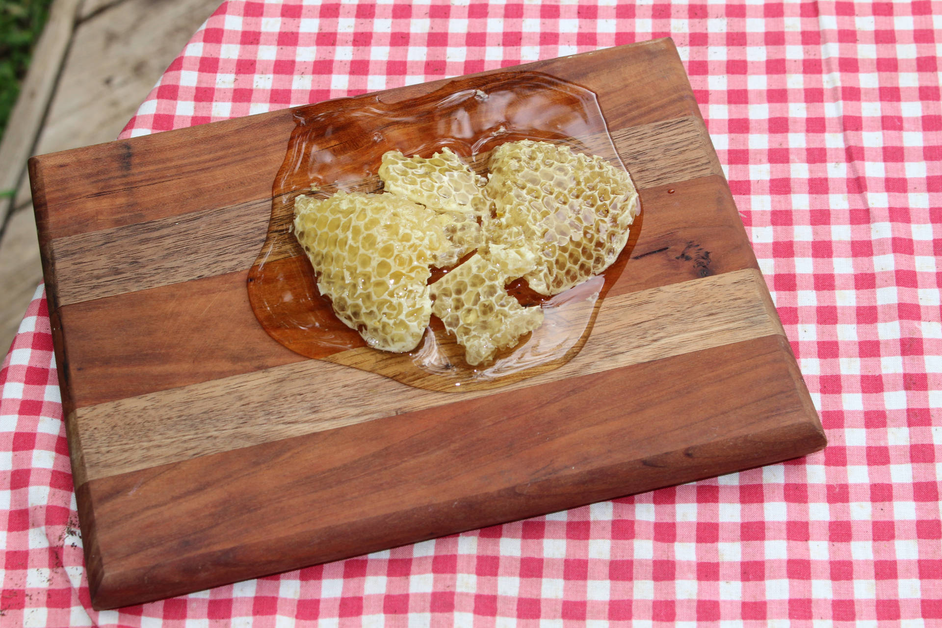 Honeycomb On Wood Board