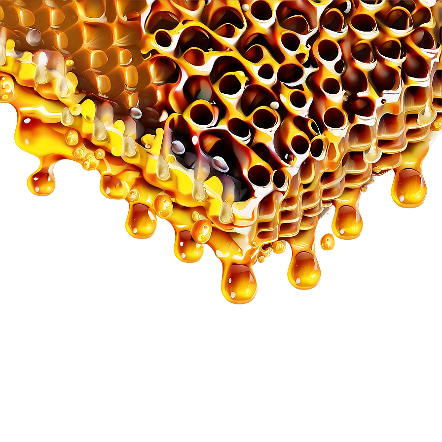 Download Honeycomb With Honey Drops Png 2 | Wallpapers.com