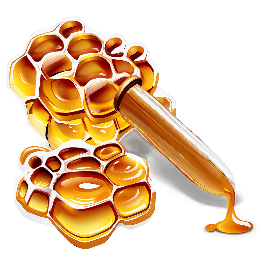 Honeycomb With Honey Png Cad PNG