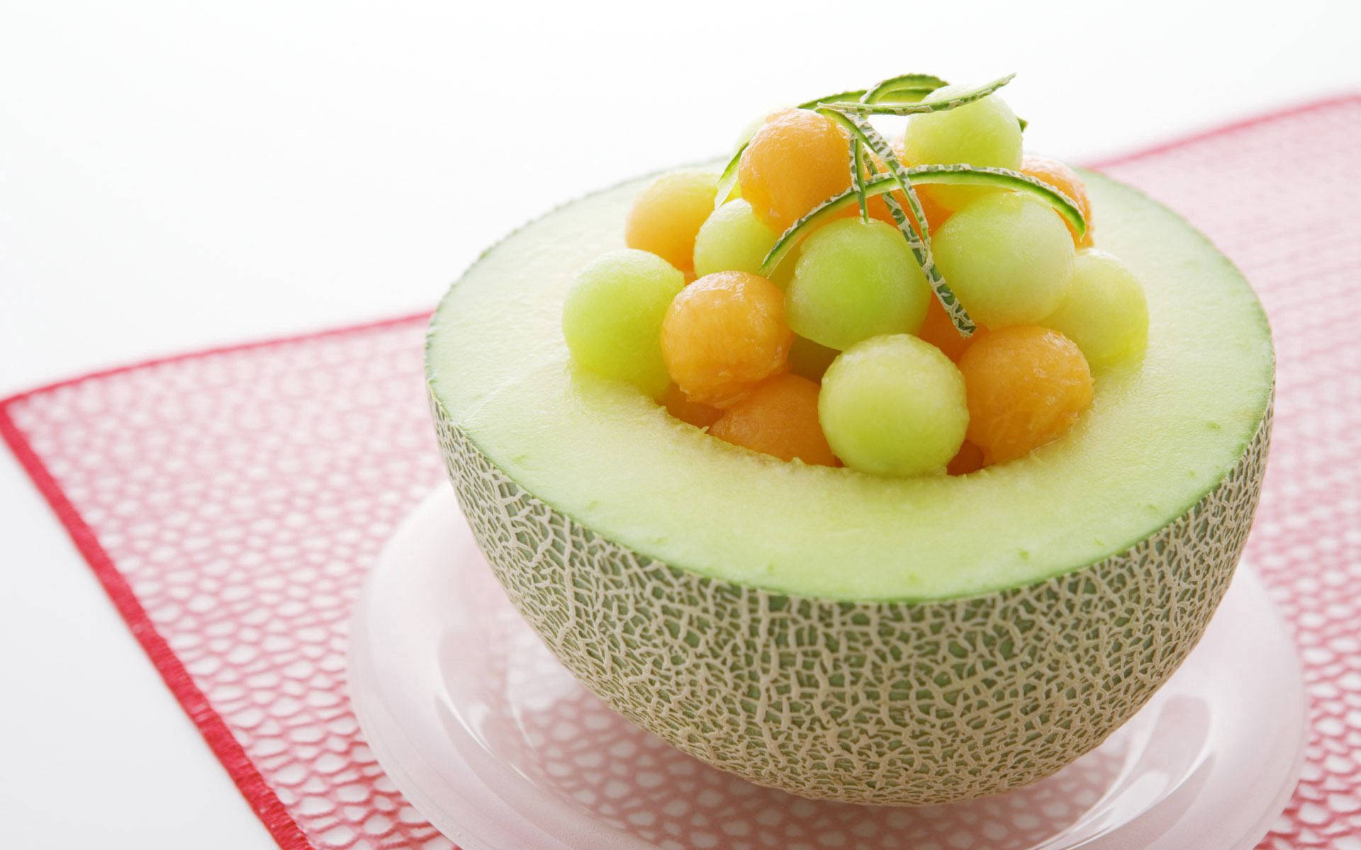Honeydew Melon Balls Fruits Wallpaper