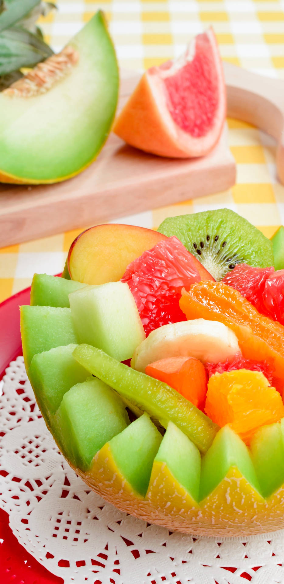 Honeydew Melon Fruit Salad Wallpaper