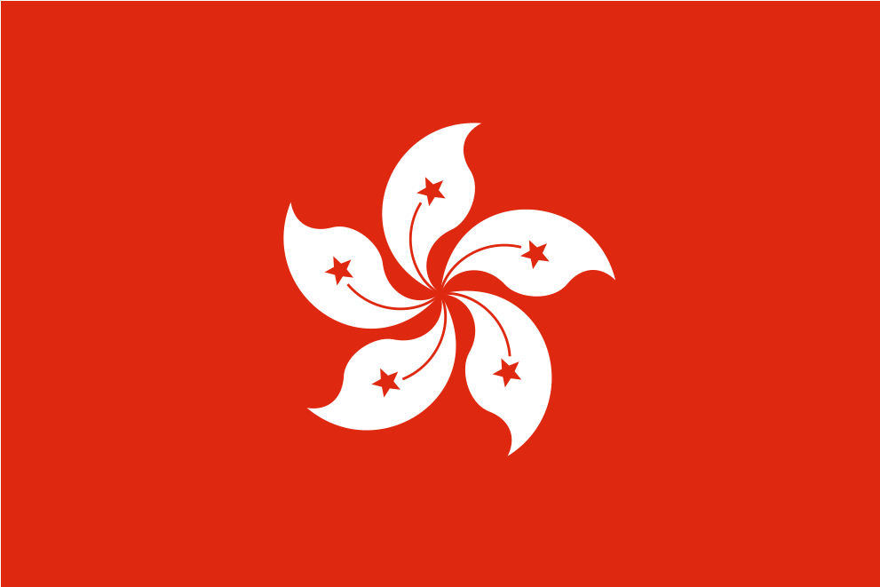 Hong Kong Flag Red Background PNG