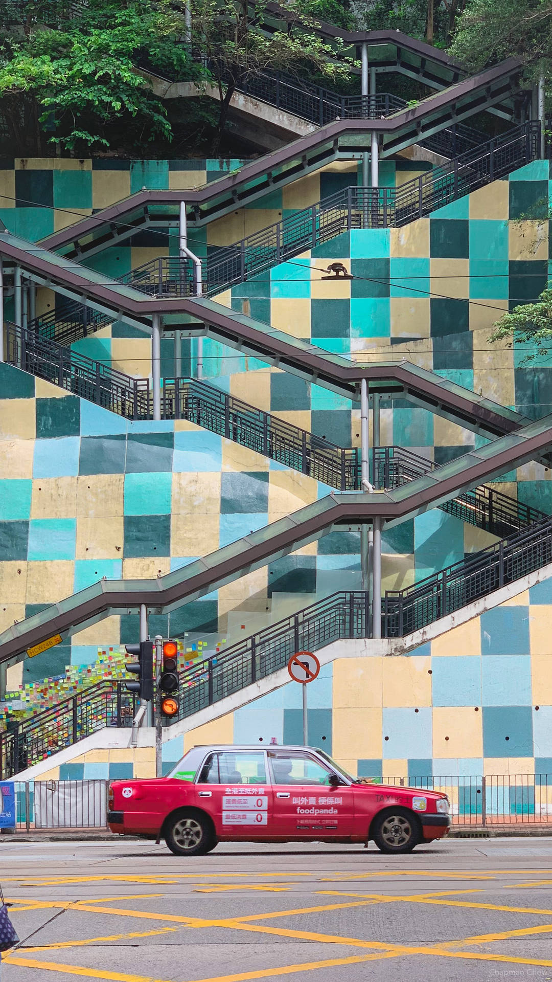 Hongkongfestungshügel Treppe Wallpaper