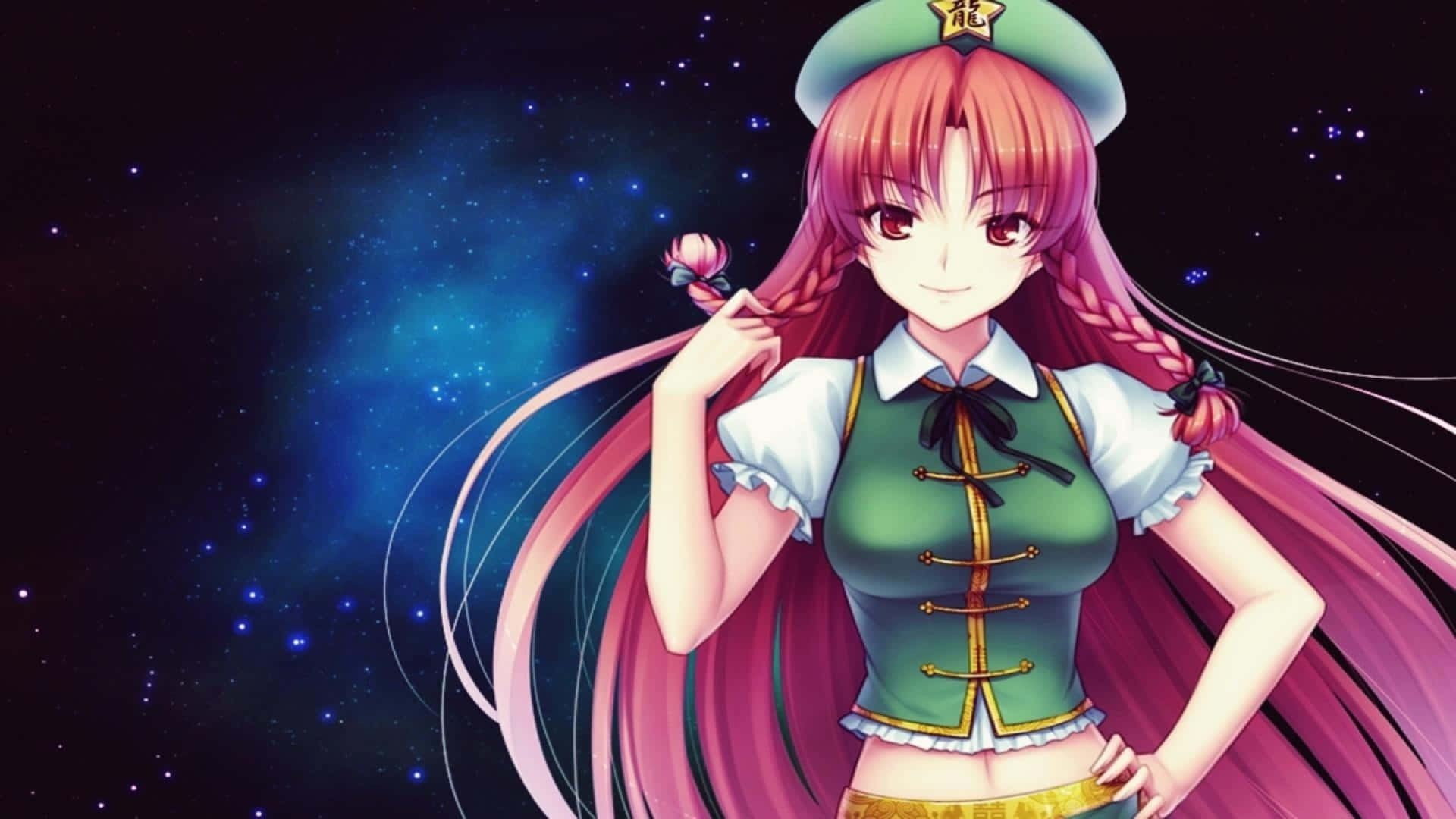 Hong Meiling Starry Backdrop Wallpaper