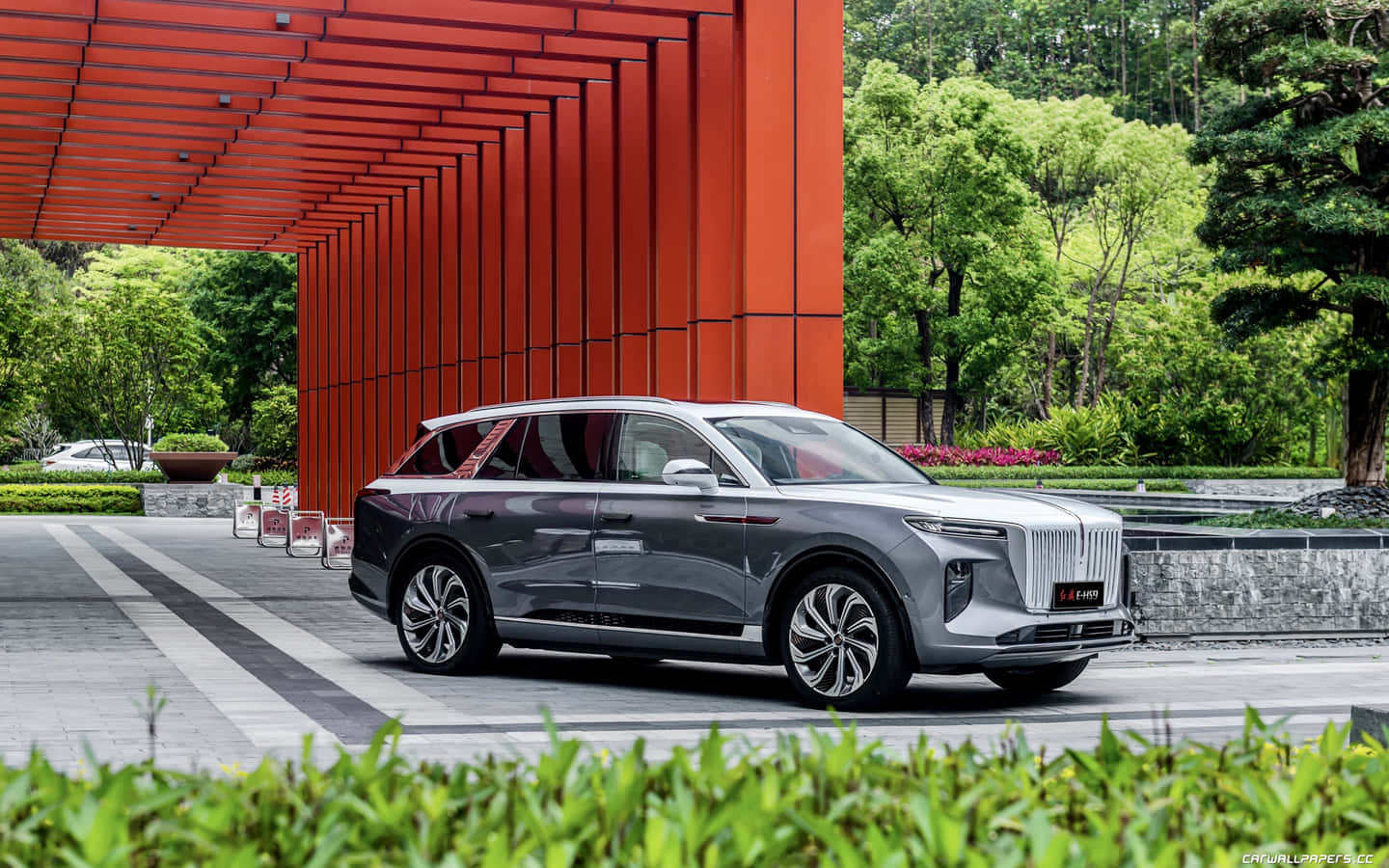 Stunning Hongqi luxury sedan on the road Wallpaper