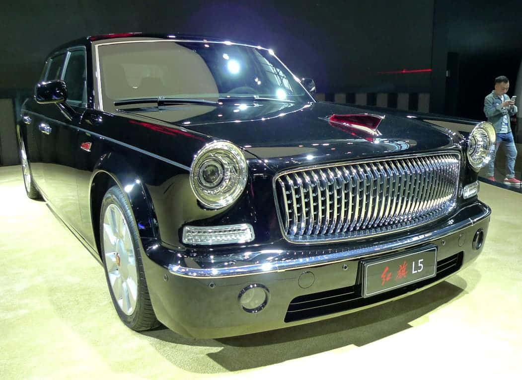 Hongqi L5 Luxe Sedan Tentoonstelling Achtergrond