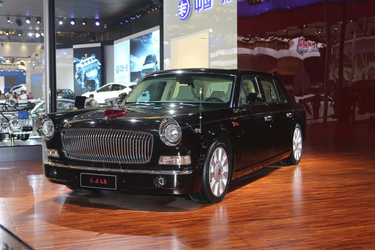 Hongqi L5 Luxe Sedan Tentoonstelling Achtergrond