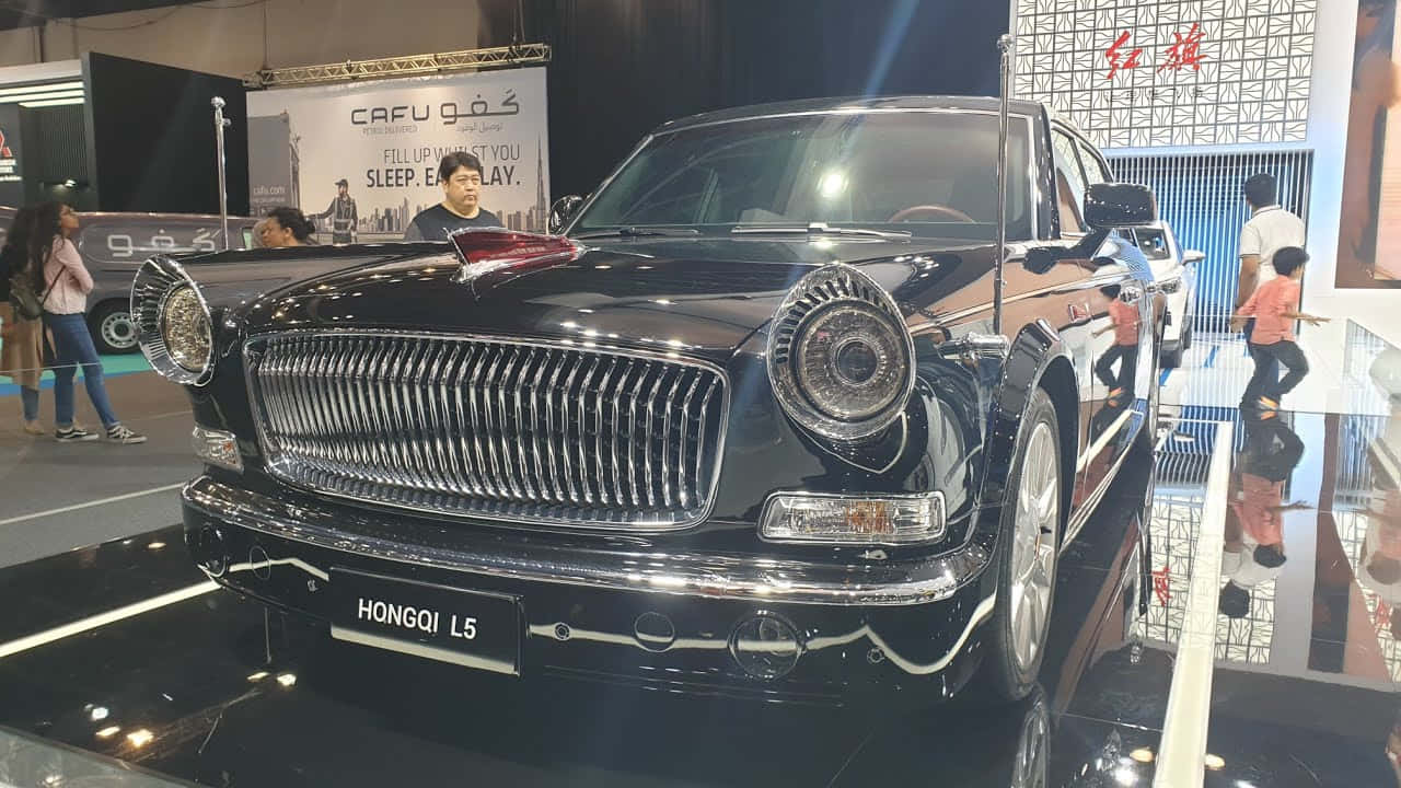 Hongqi L5 Luxe Sedan Tentoonstelling Achtergrond