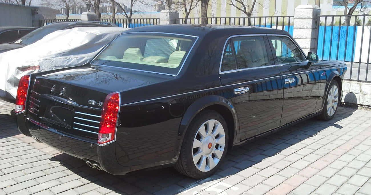 Hongqi L5 Luxe Sedan Geparkeerd Achtergrond