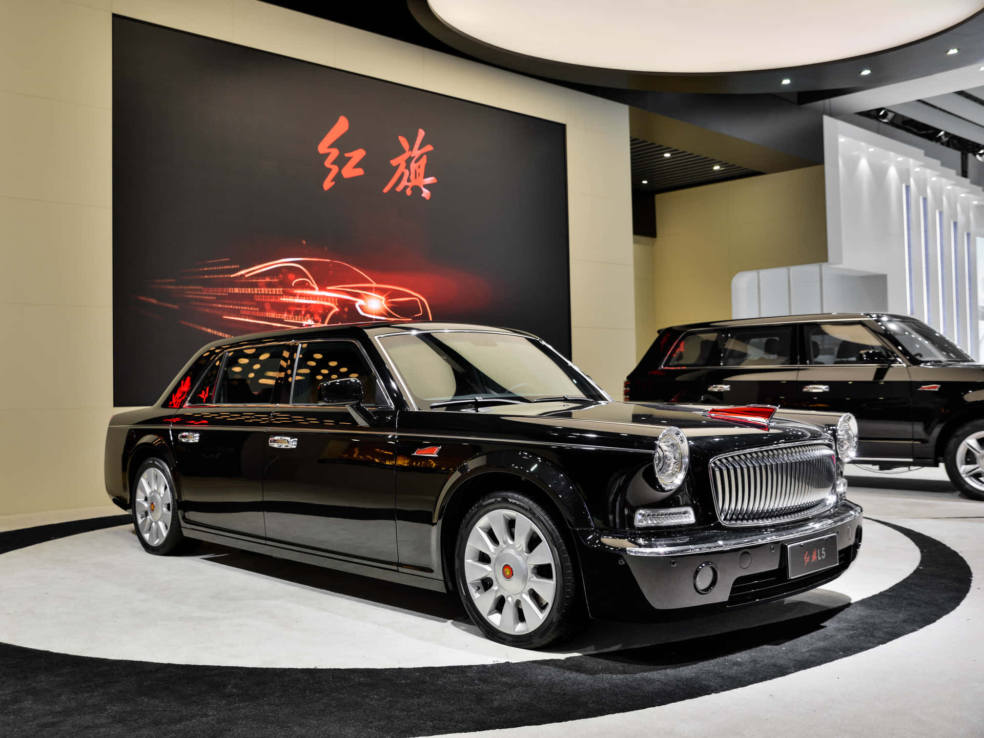 Hongqi L5 Luxe Sedan Showcase Achtergrond