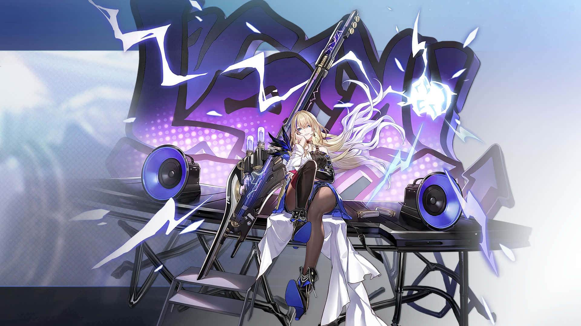 Honkai Star Rail Blonde Character D J Setup Wallpaper