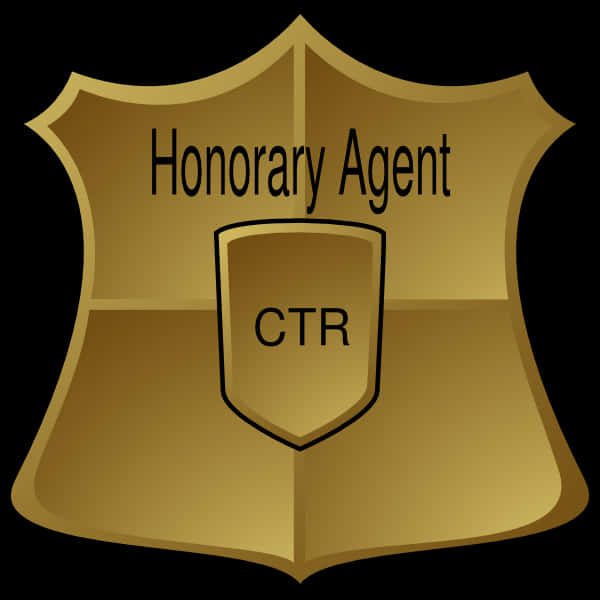 Honorary Agent Golden Shield PNG