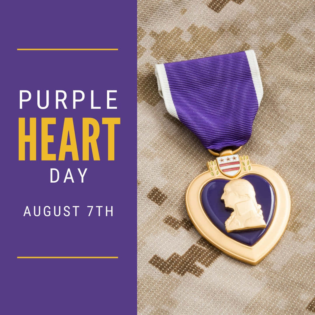 Honoring Heroes On Purple Heart Day Wallpaper