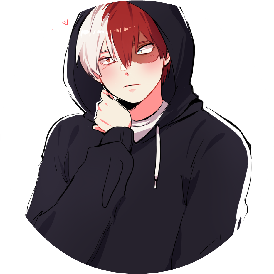 Hooded Anime Character Todoroki PNG