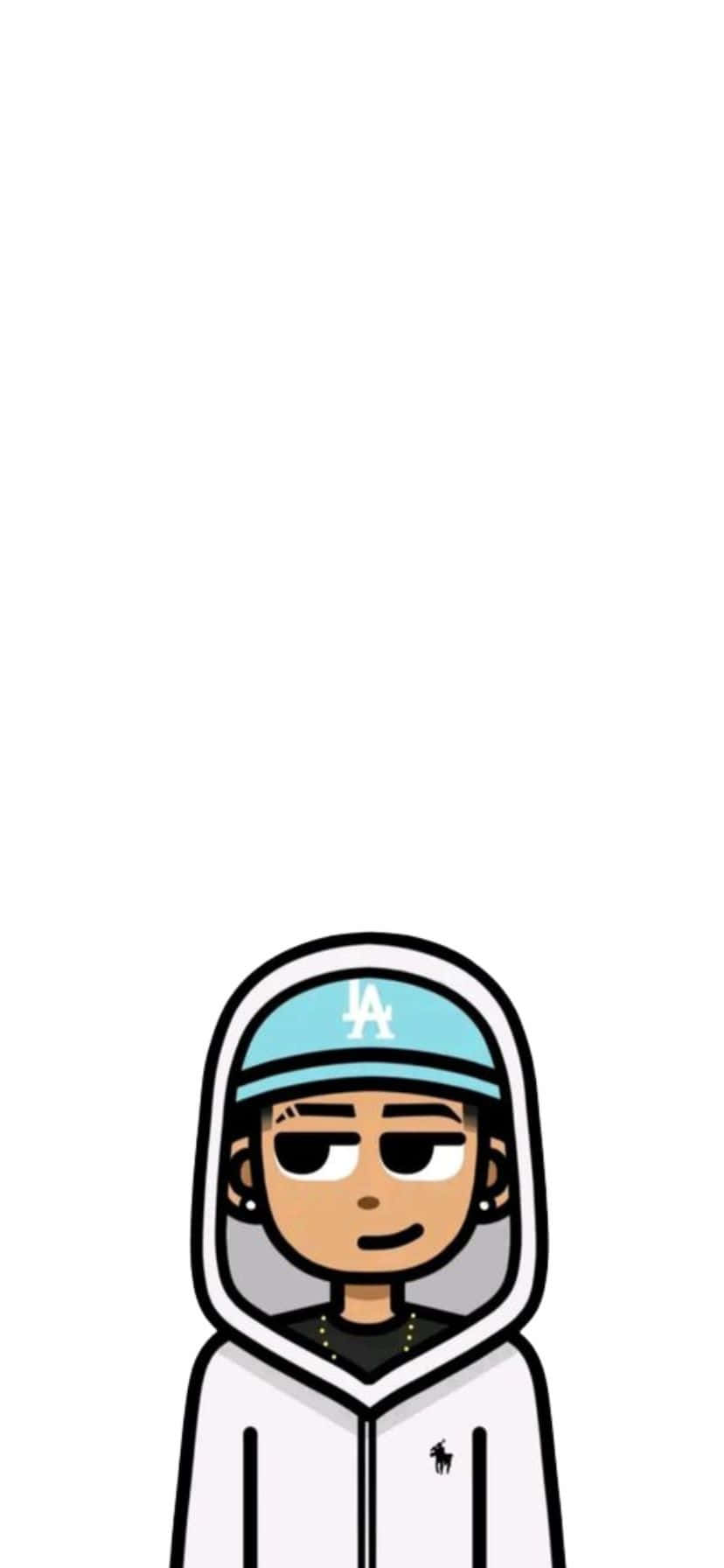 Hooded Cartoon Character L A Cap Wallpaper