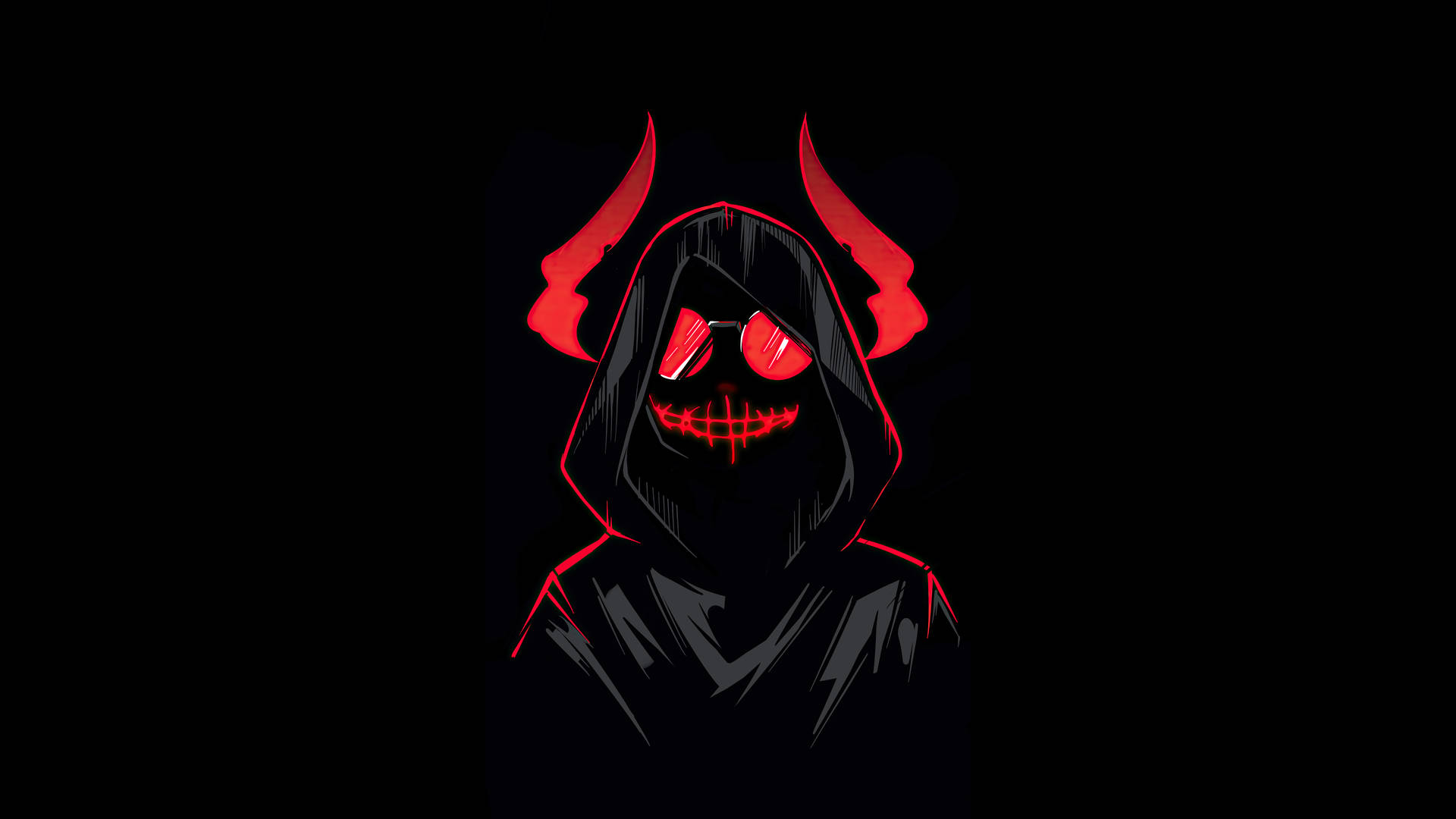 Hoodie With Devil Horns Background