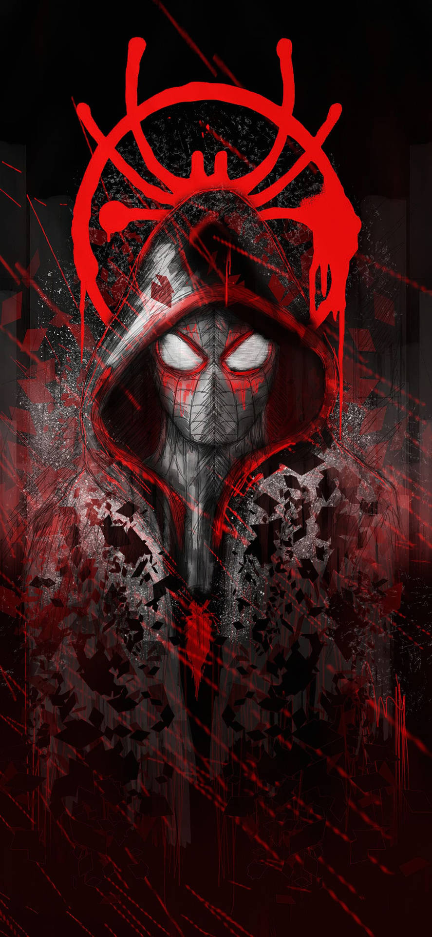 Hoody Spiderman Artwork Background