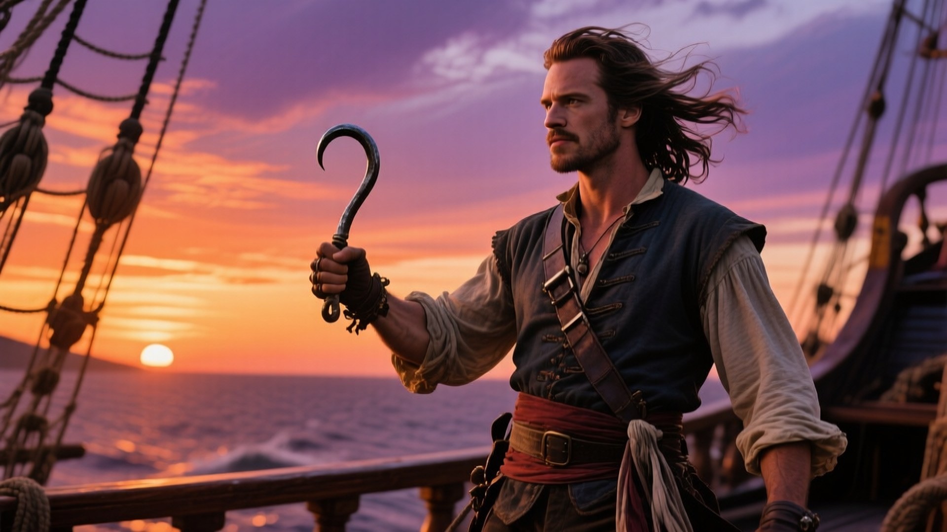 Hook bei Sonnenuntergang Hintergrundbilder