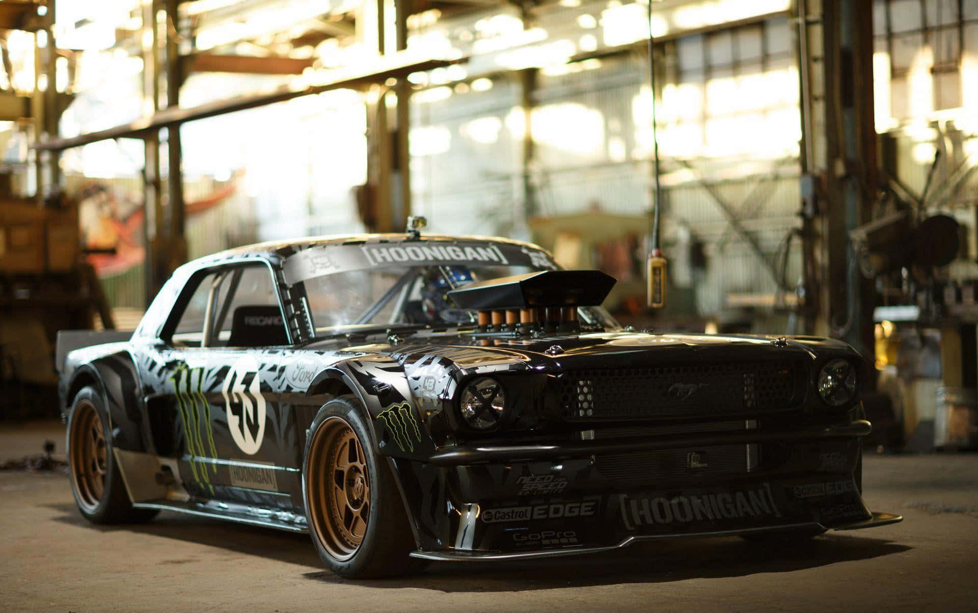 Hoonigan Mustangin Warehouse Wallpaper