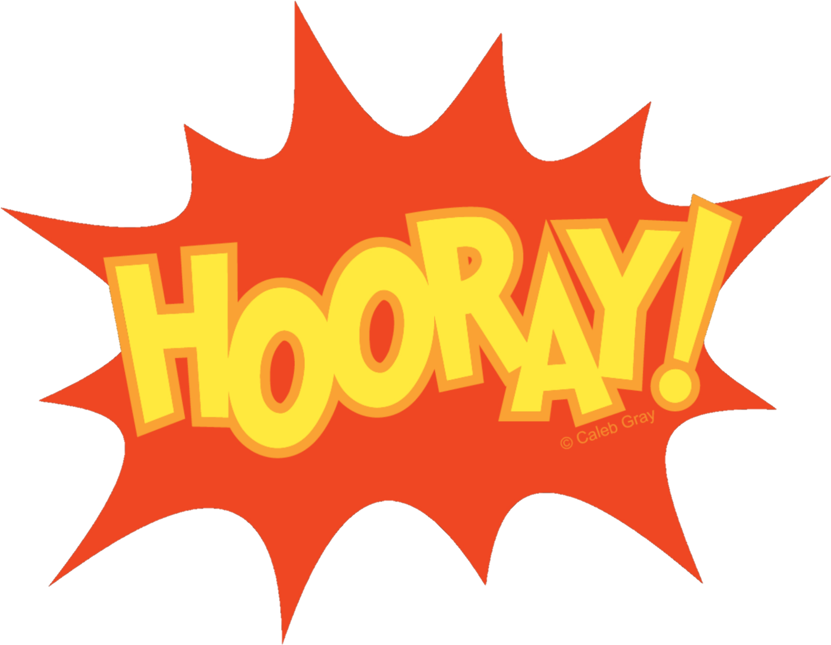 Hooray Exclamation Graphic PNG
