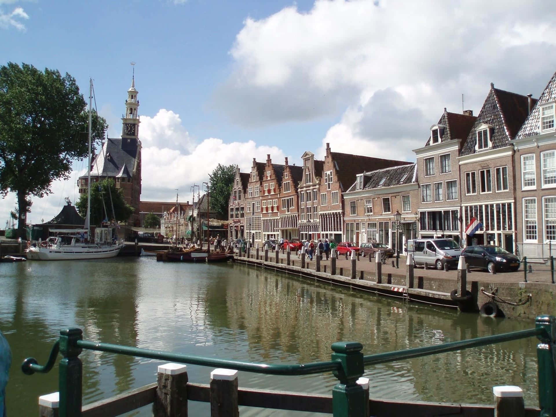 Hoorn Harbor Netherlands Historic Buildings Wallpaper