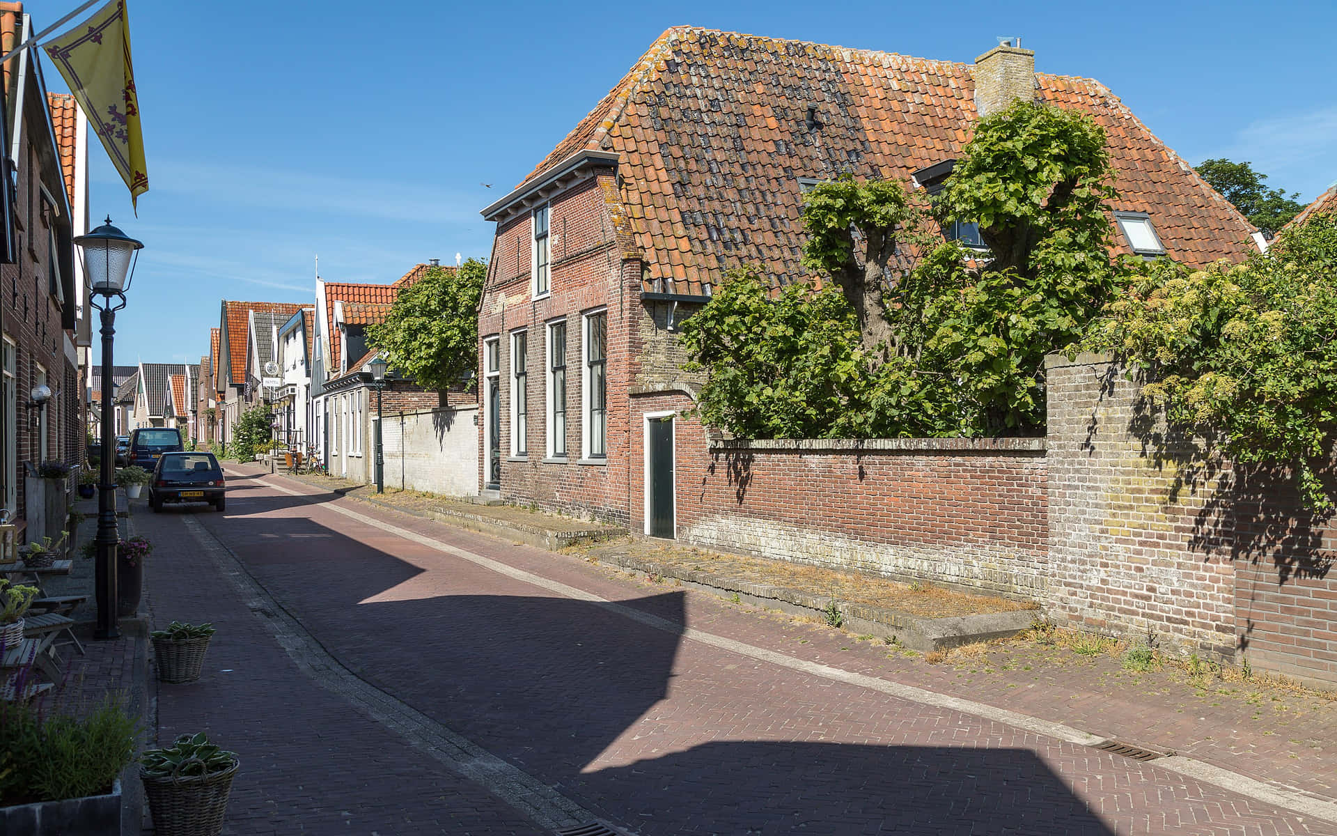 Hoorn Historisk Nederlandsk Gate Scene Bakgrunnsbildet