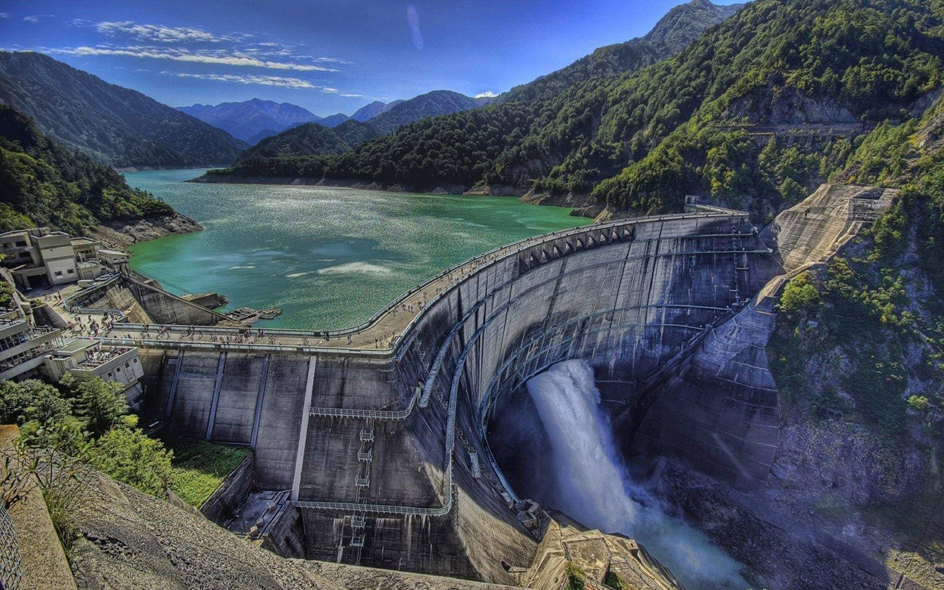 Hoover Dam Releasing Water Wallpaper