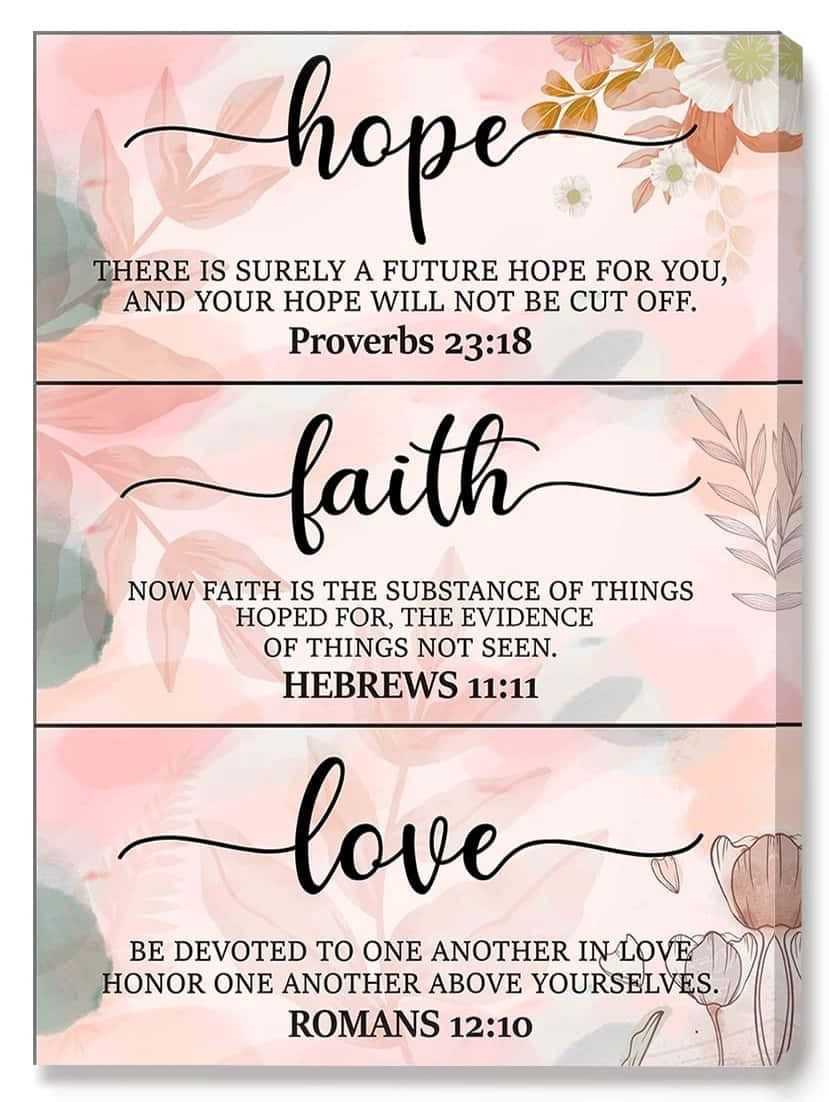 Hope Faith Love Bible Verses Art Wallpaper