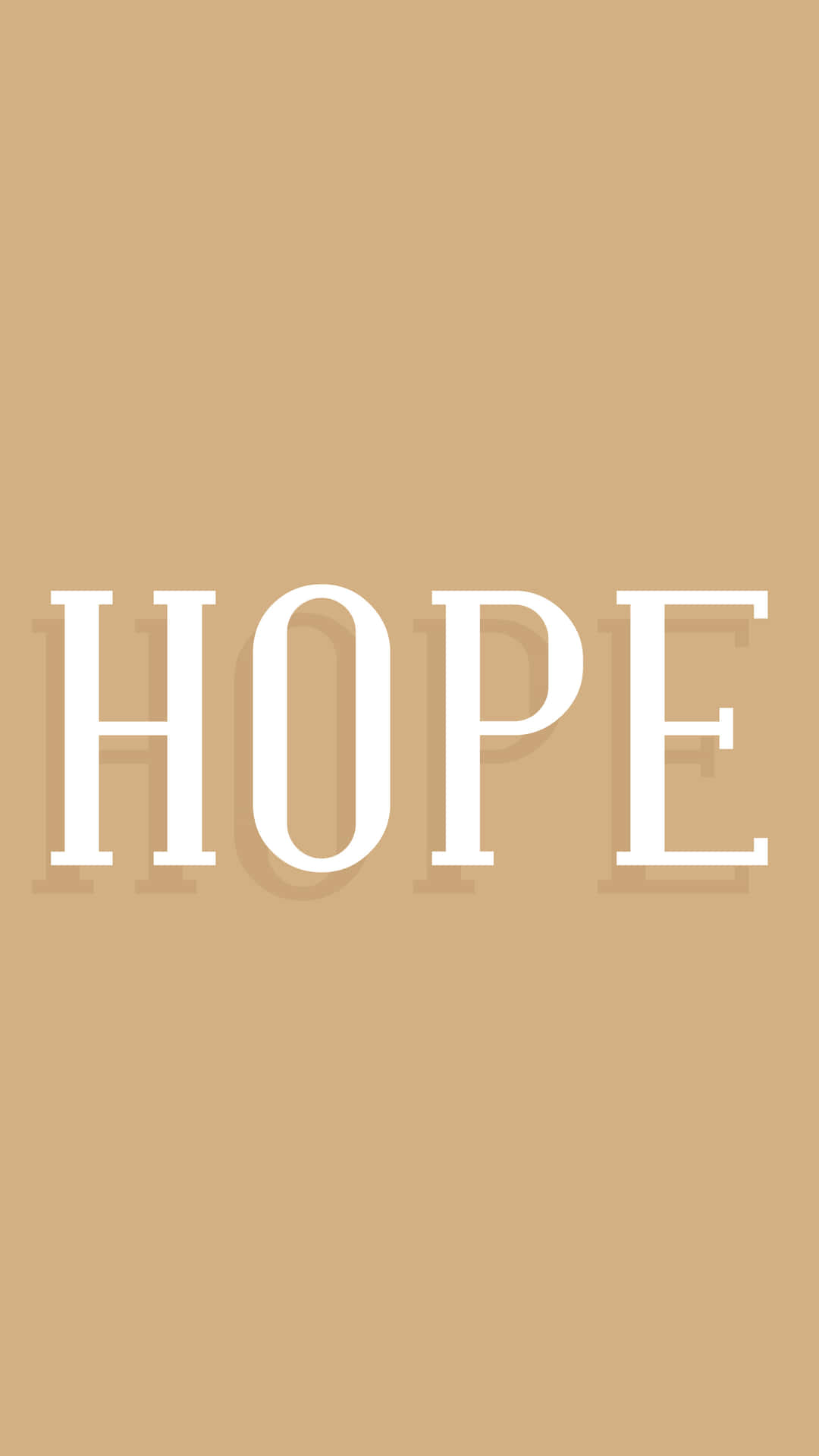Hope In Light Tan Backdrop Picture