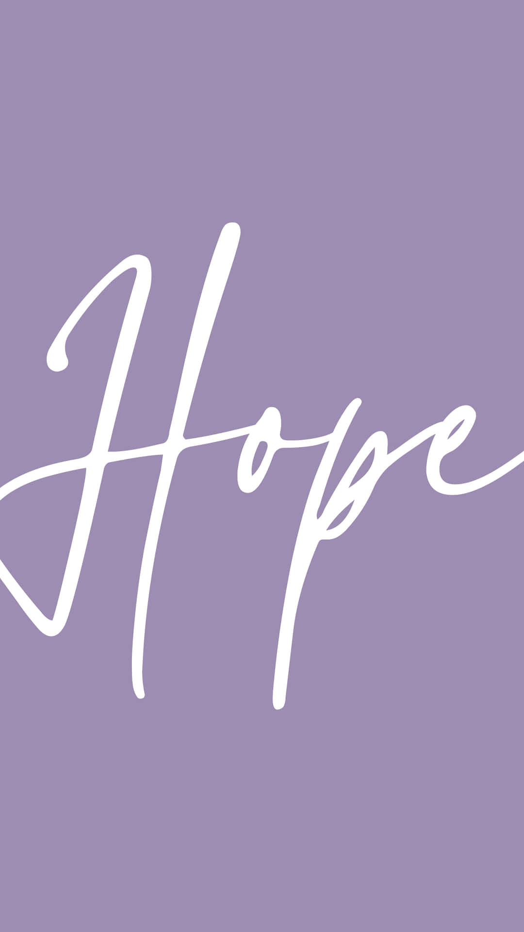 Hope In Purple Background