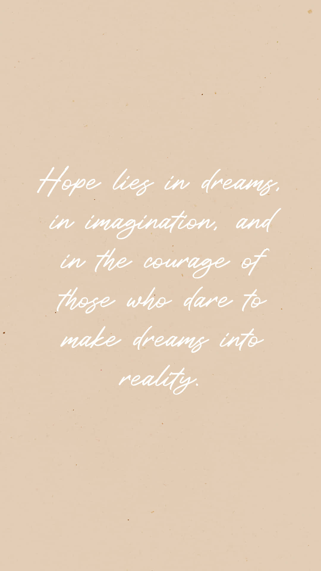 Hope Quote In Light Brown Background Wallpaper