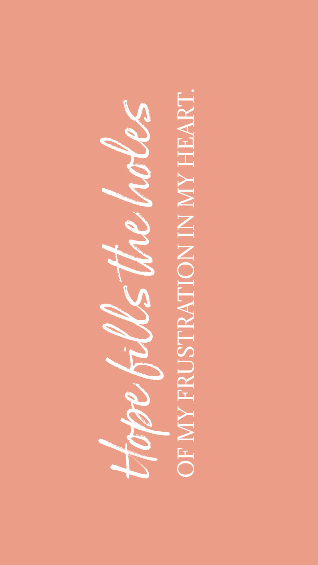 Hope Quote In Salmon Background Wallpaper