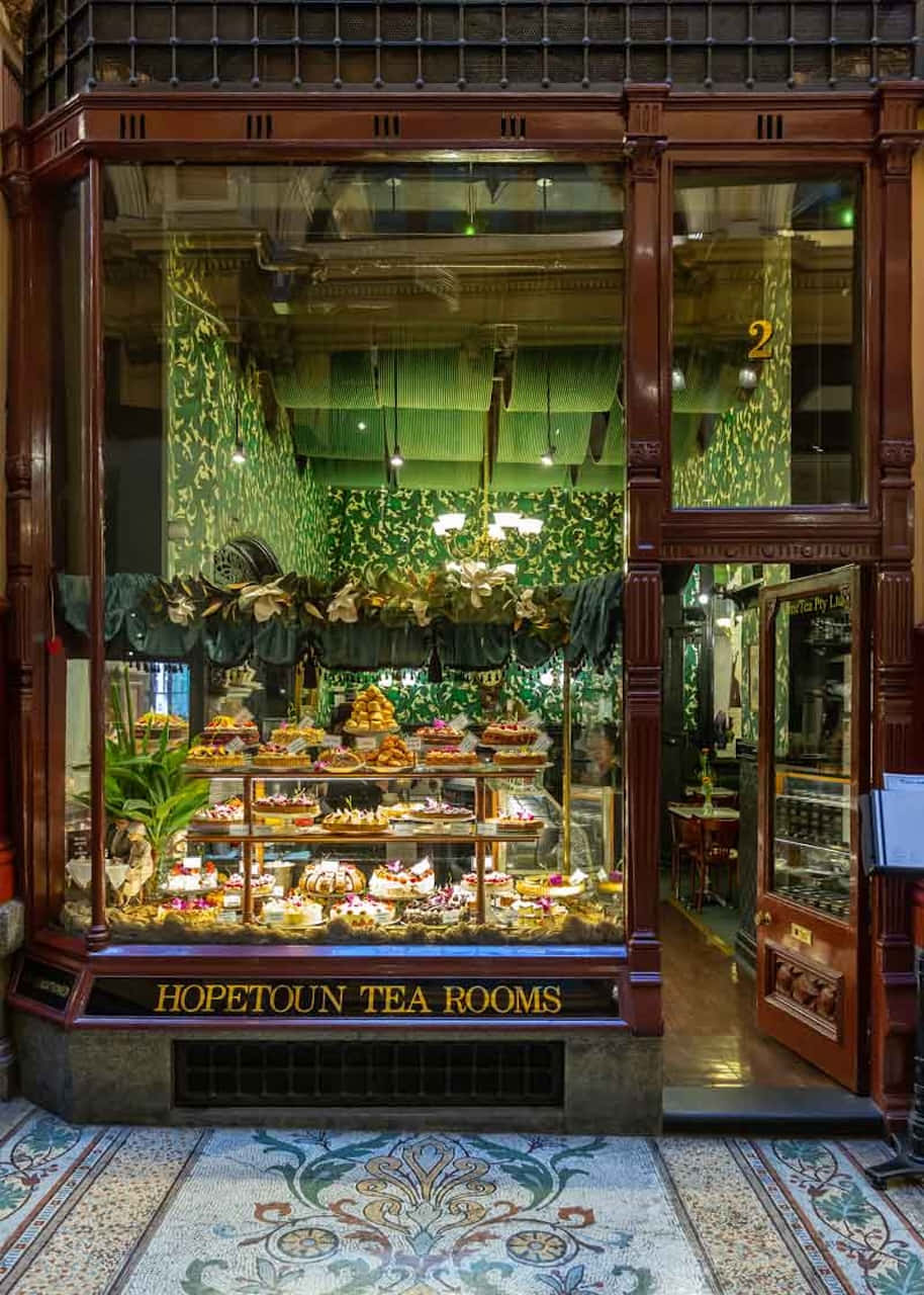 Hopetoun Tea Rooms Royal Arcade Melbourne Wallpaper