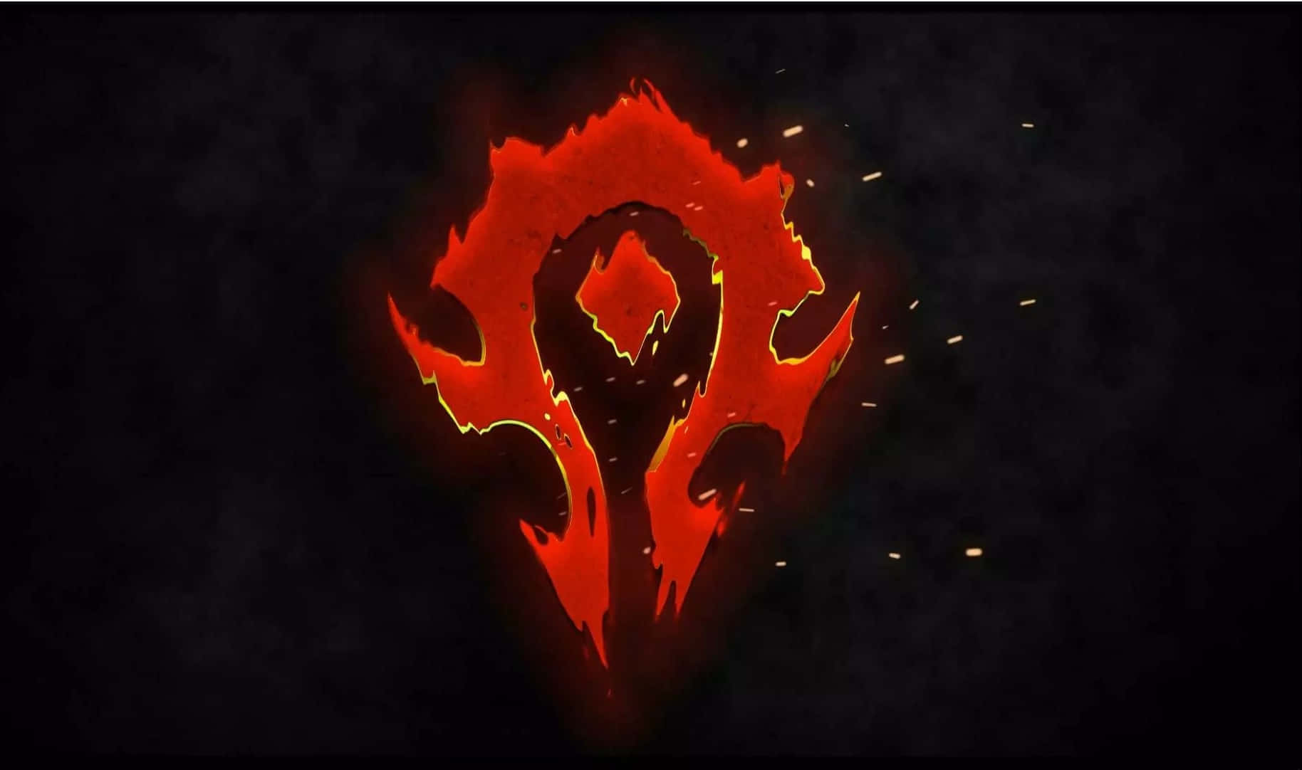 Horde Embleem Gloeiend Vuur Achtergrond