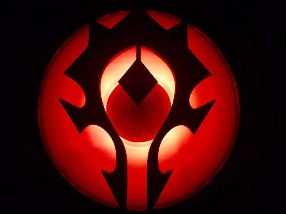 Horde Symbool Verlicht Wo W Achtergrond