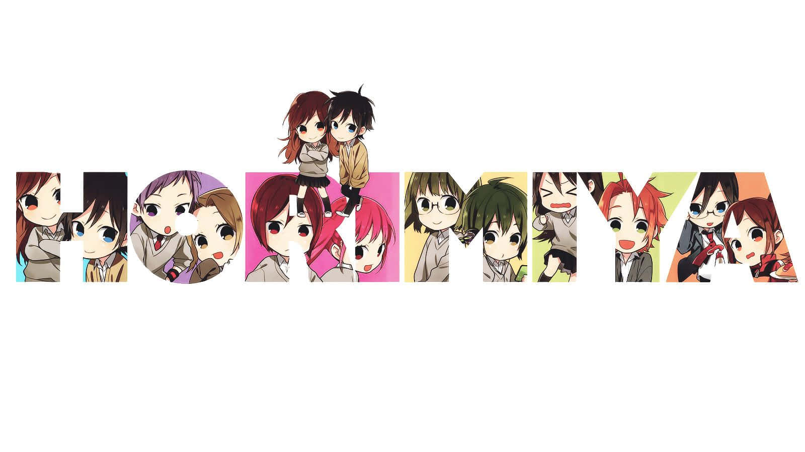 Create wallpaper of a anime named horimiya for mobile