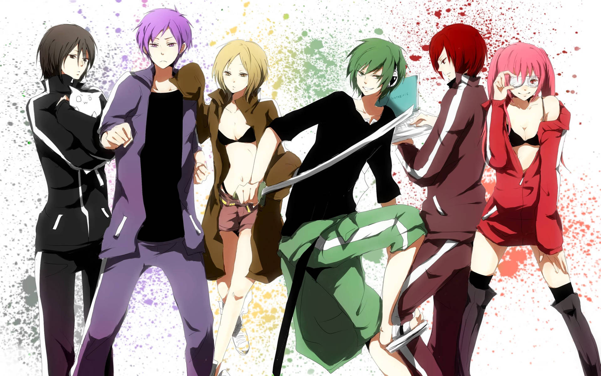 Horimiya Colorful Main Characters Wallpaper