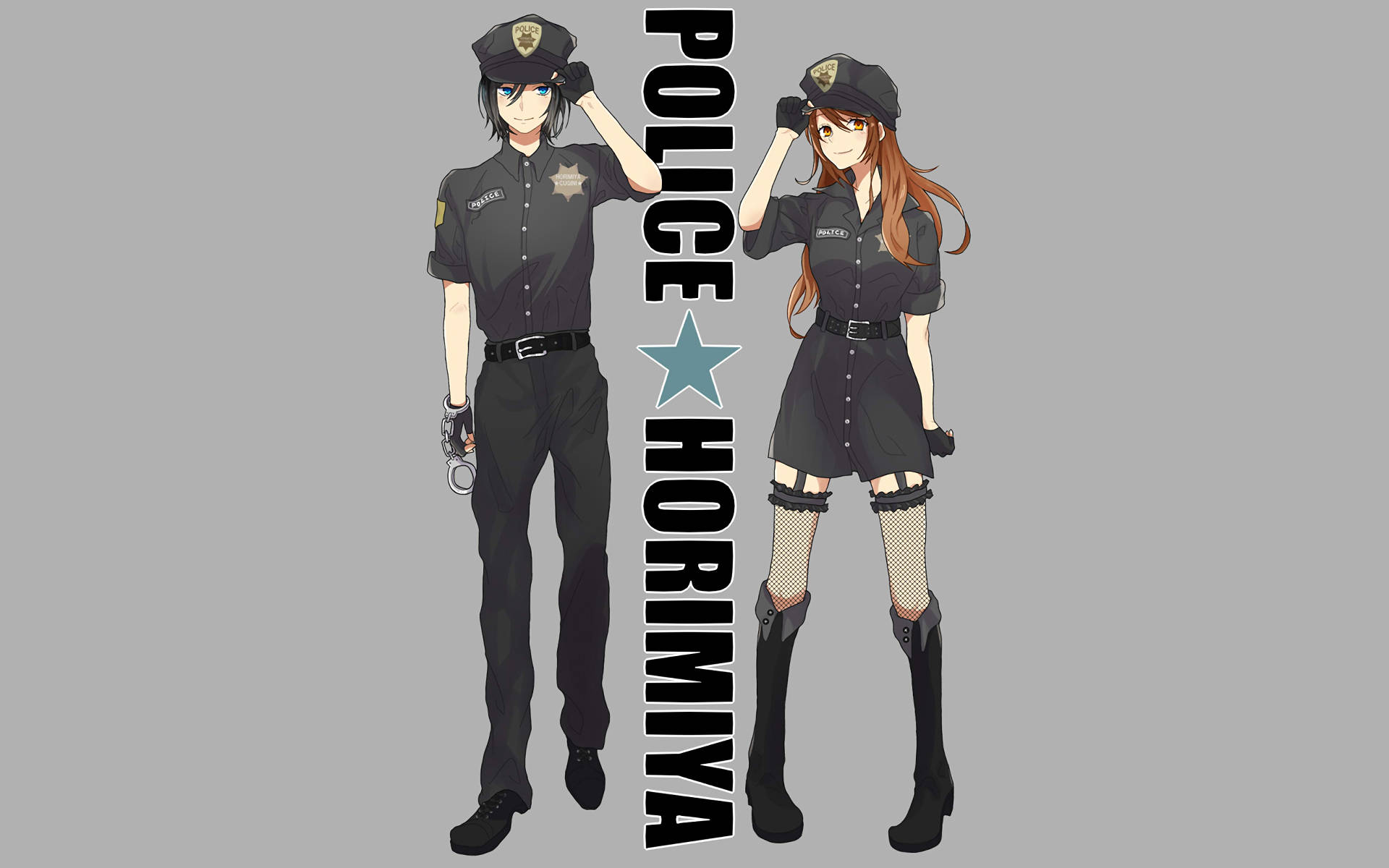 Horimiya Izumi Kyouko Police Outfit Wallpaper