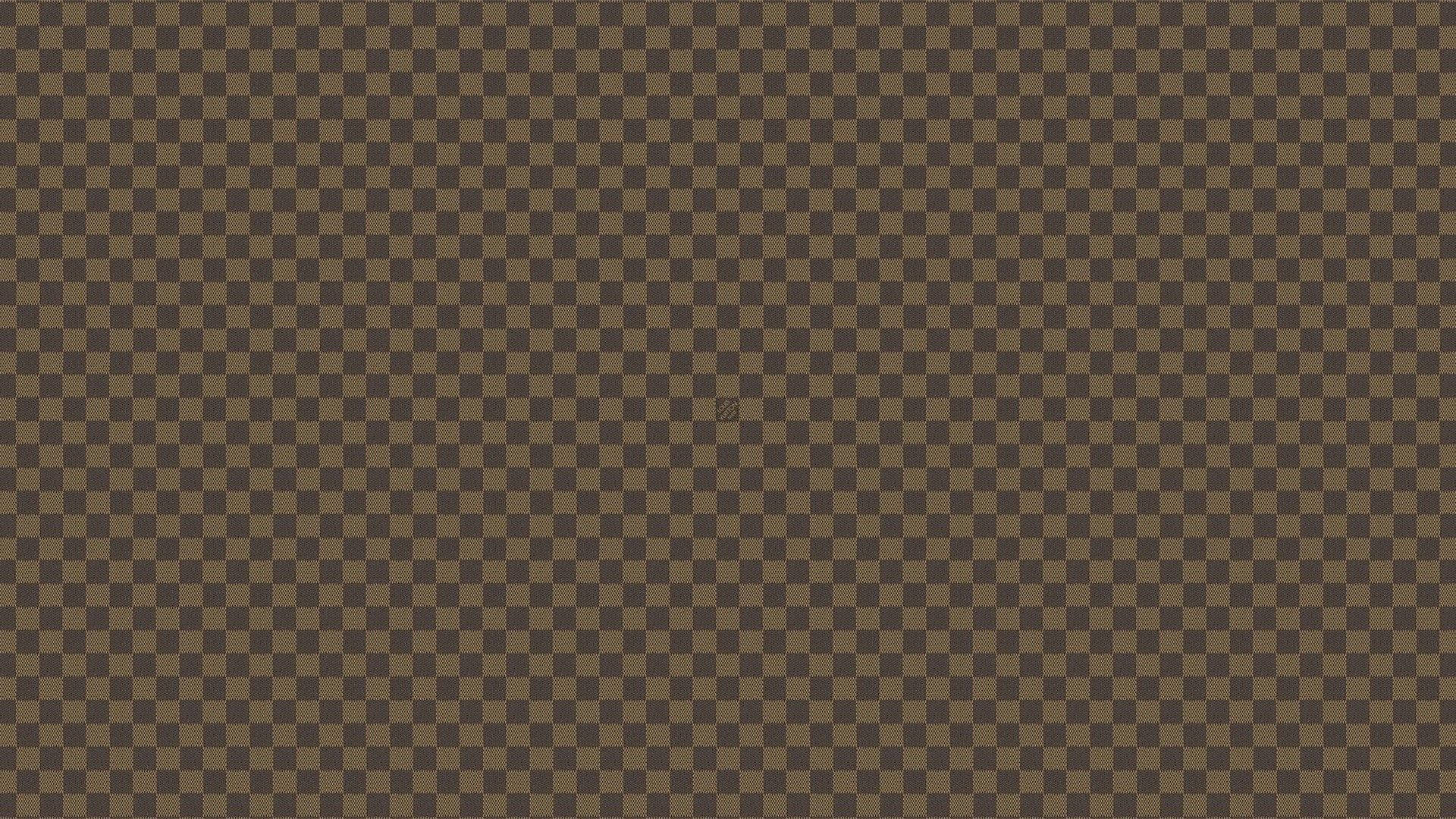 Horizontal Louis Vuitton Fine Checkered Pattern Background