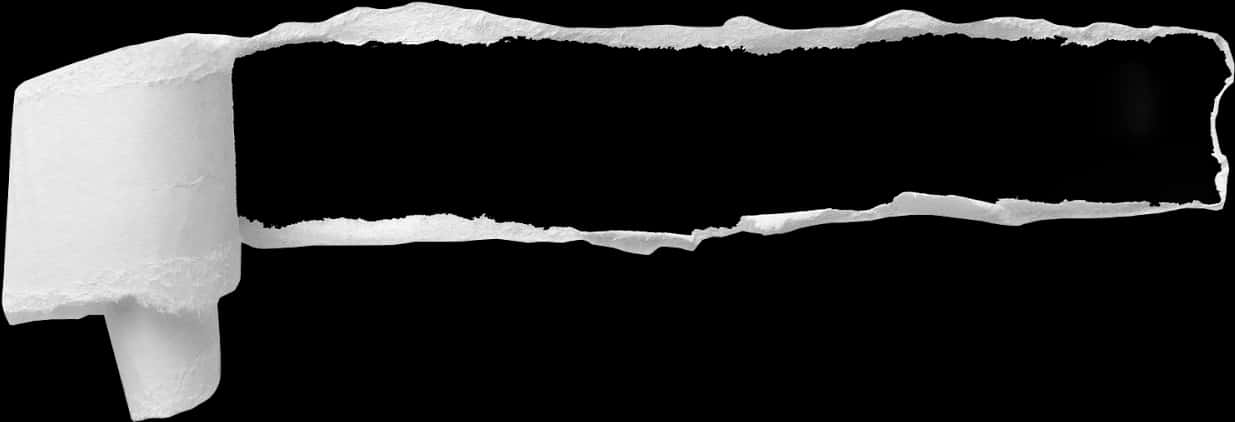 Horizontal Paper Tear Black Background PNG