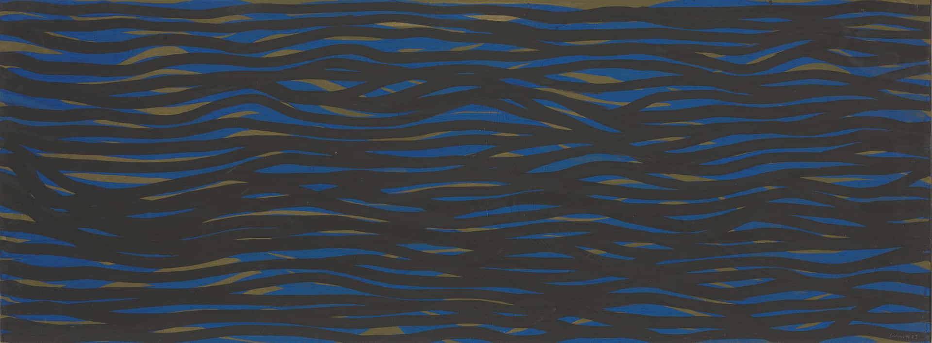Imagende Líneas Onduladas Horizontales Abstractas En Color Gris.