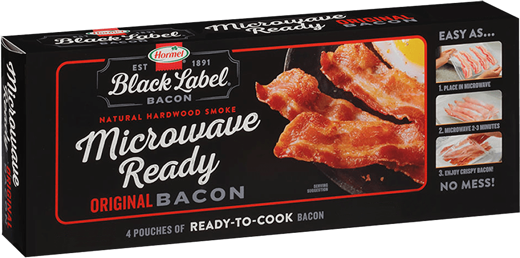Hormel Black Label Microwave Ready Bacon Package PNG